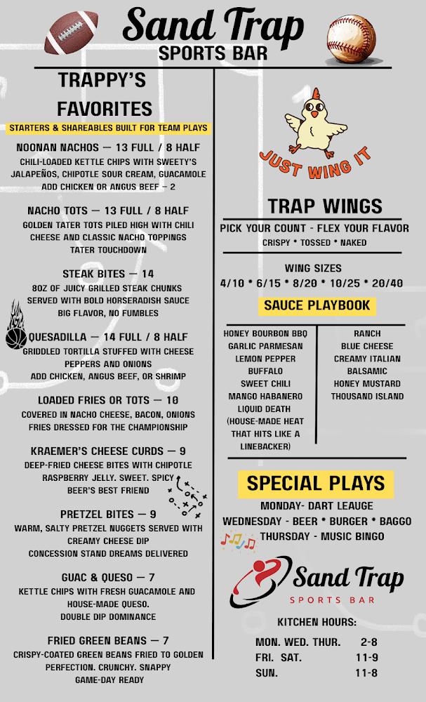 Sand Trap Sports Bar Menu image 3